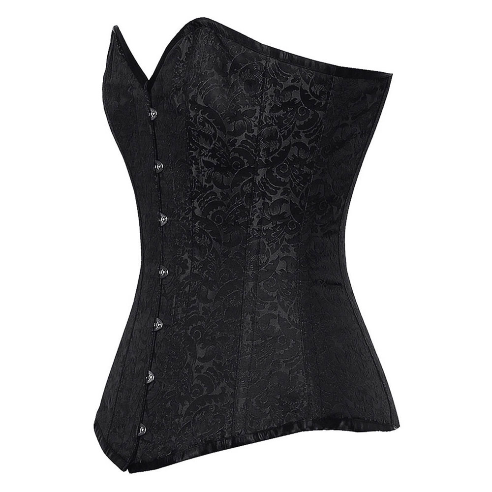 Attitude Corsets - Elodiron Vollbrust Korsett - Single bone - waist reducing - Schwarz